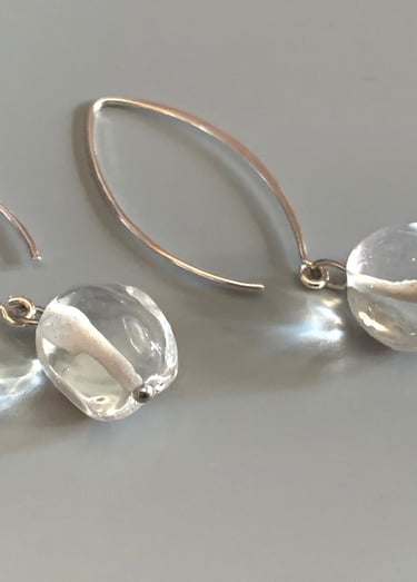 Boucles d'oreilles pépites de verre de Murano aux mille éclats