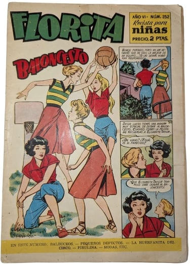 1949 Florita Comic Book #252 Baloncesto Ediciones Cliper (Spain)