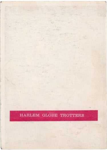 1958 Heliomalt Chocolate Harlem Globetrotters Meadowlark Lemon Rookie Card Rare Basketball HOF (back