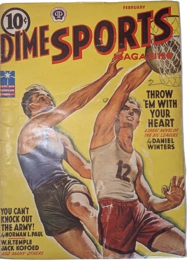 Dime Sports Magazine, February 1942 Basketball Cover