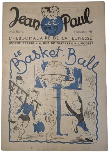 Jean et Paul Comic Book #231 November 16th 1941 Le Basket-Ball (France)