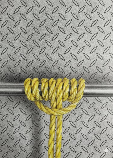 Prusik hitch gripping slick emt conduit for electricians 