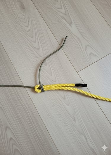 Sheet bend best electrician knot for joining two different ropes