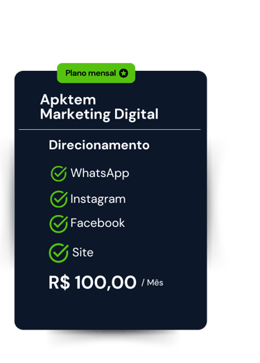 uma tela de telefone mostrando uma lista de marketing digital