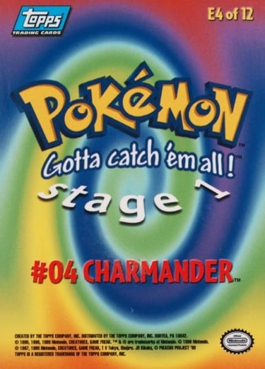 E4 Of E12 Chamander Topps Pokémon The First Movie back