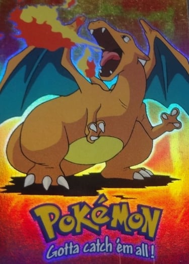 E6 Of E12 Charizard Topps Pokémon The First Movie rainbow foil