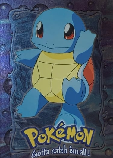 E7 Of E12 Squirtle Topps Pokémon The FIrst Movie silver foil