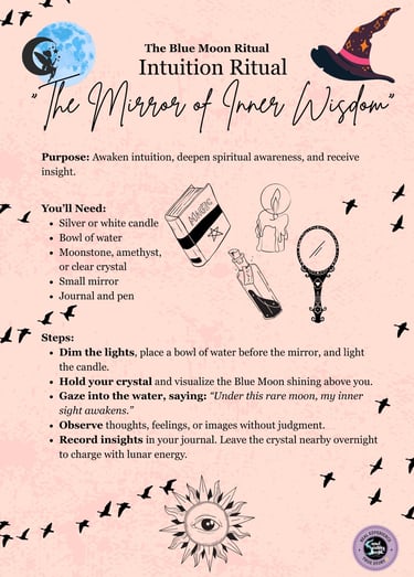 Blue Moon Intuition Ritual Soul Sisters Tarot