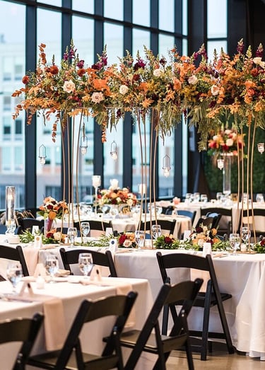 Table and high flower weddingdecor