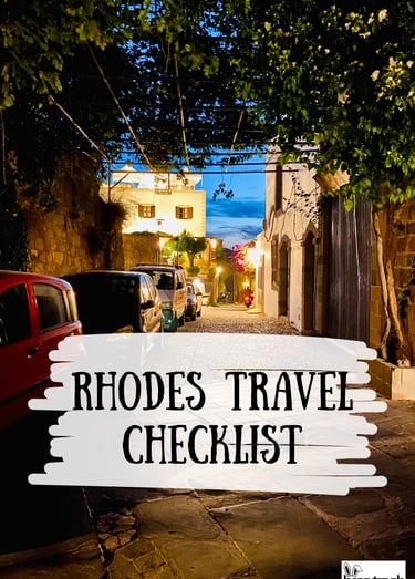 Rhodes Travel Checklist