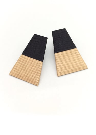 boucles d'oreilles Amma noir beige