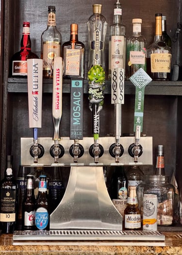 Bar area at Dos Vientos Local Table in Newbury Park serving Italian wines and cocktails