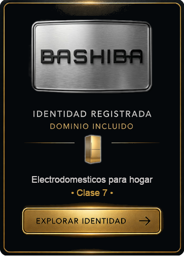 Identidad comercial Bashiba para electrodomésticos y productos para el hogar.