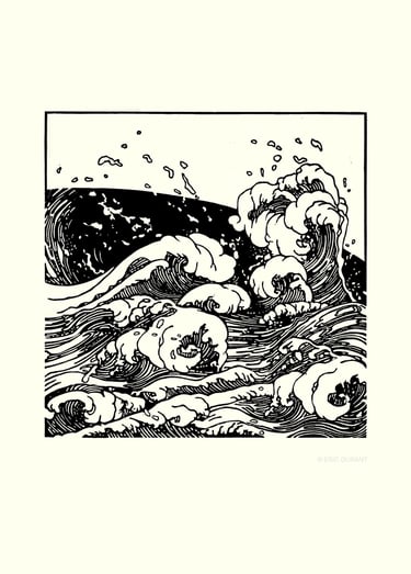 Linogravure sur papier 30  × 42 cm - © Eric Durant
