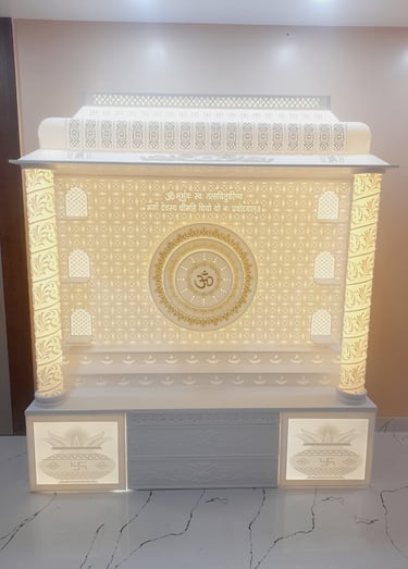 Corian temple with panal