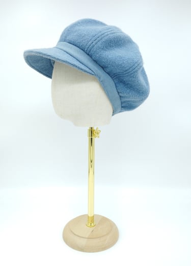 gavroche en laine française teinture à l'indigo