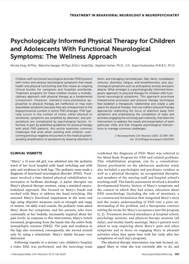 Psychologically informed PT treatment for FND
