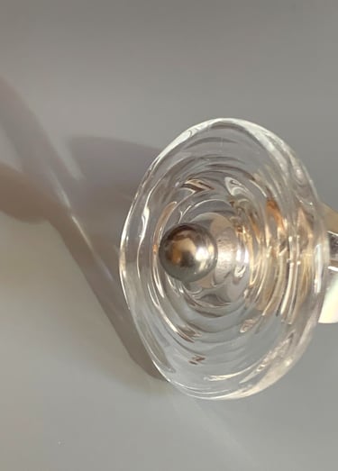 Bague disque de verre Cristal de Murano