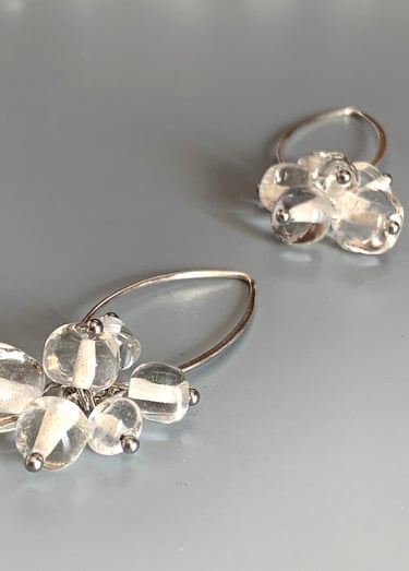 Boucles d'oreilles pépites de verre de Murano aux mille éclats