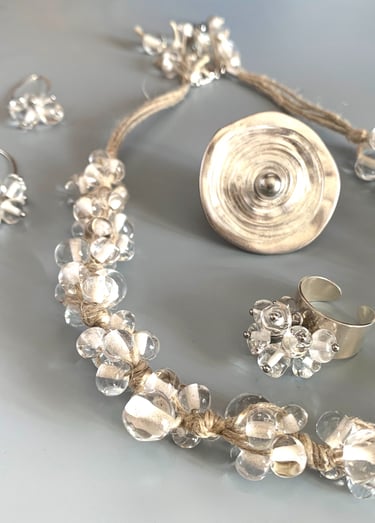 parure d'exeption réalisée en verre de Murano