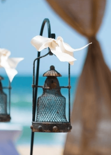 bell shaped lantern on shepherds hook included in package