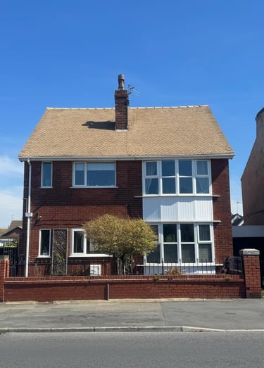 before and after roof cleaning picture in Blackpool by webster exterior