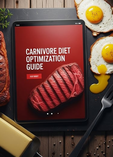 a tablet with a tablet displaying a carnivore diet