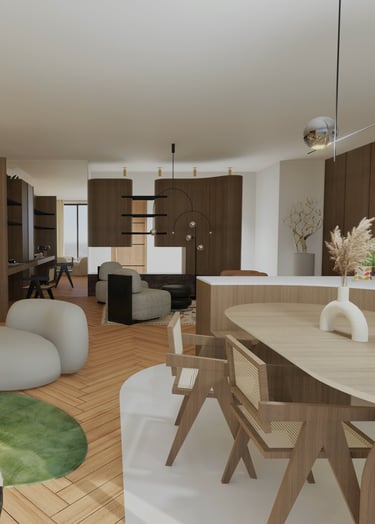 loft épuré, minimaliste, matériaux nobles 