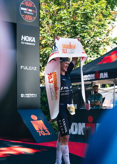 vainqueur de l'iron man 70.3 de Aix en Provence 