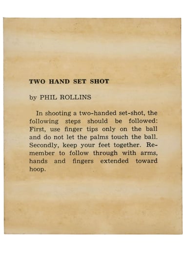 1959-60 Kahn's Wieners Basketball Card Phil Rollins (back)