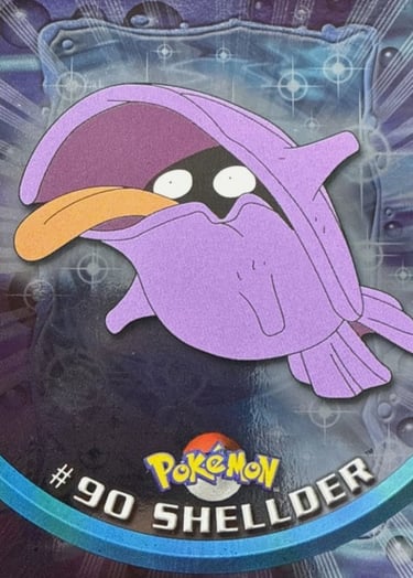 90 Shellder Topps Pokémon series 2 US silver foil