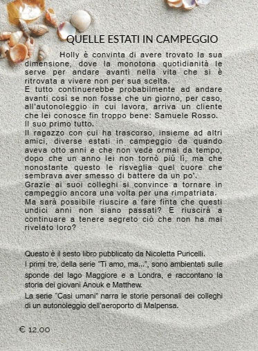 Una spiaggia a granelli fa da sfondo alla sinossi e riassunto dei libri pubblicati