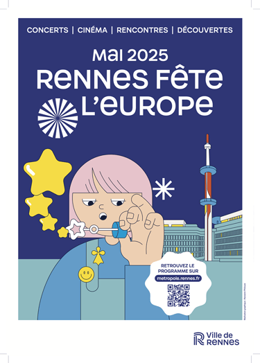 poster of the event "Rennes fête l'Europe"