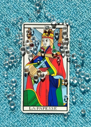 carte, tarot, la papesse