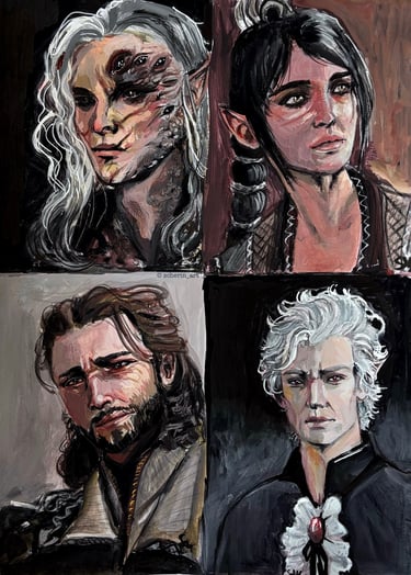 Fan Portraits of Baldurs Gate 3 Characters, Larian Studios