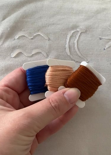 technique de broderie relief colle chaude