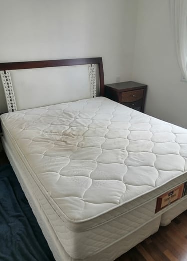 Higienização de Colchão antes e depois Limpadora Global Campinas