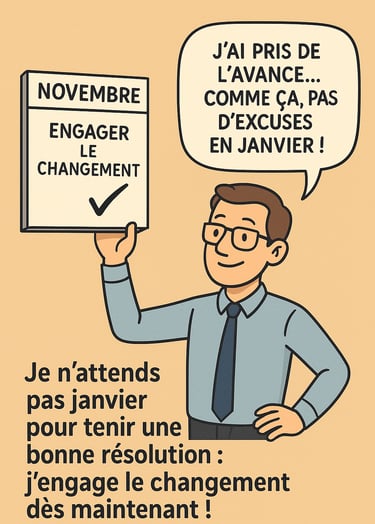 un homme dit qu'il n'attend pas janvier pour engager le changement