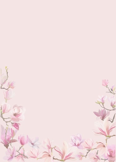 Free Pink FLoral Blank Invitattion or Greeting Card