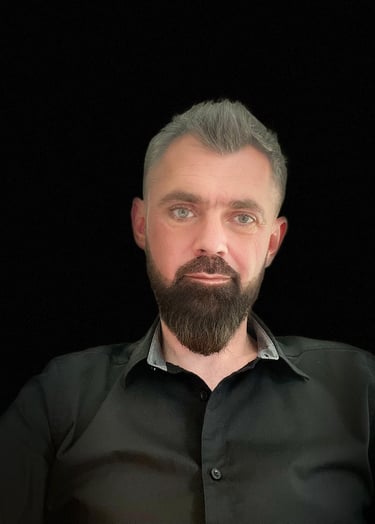 a man with a beard and a beard