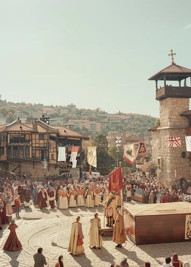 ar’s proclamation of independence in Veliko Tarnovo, Bulgaria