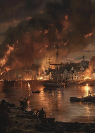 Burning of Falmouth, Falmouth Harbor, Maine, 1775