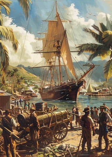 Honolulu Harbor, 1850