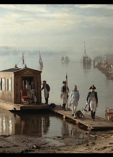 Neman River Near Tilsit, July 7th 1807: Arrival of Leaders