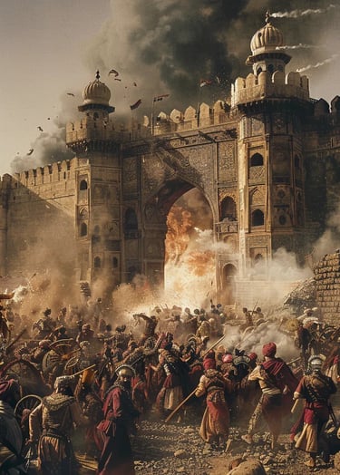 Afghan warriors storming the royal palace