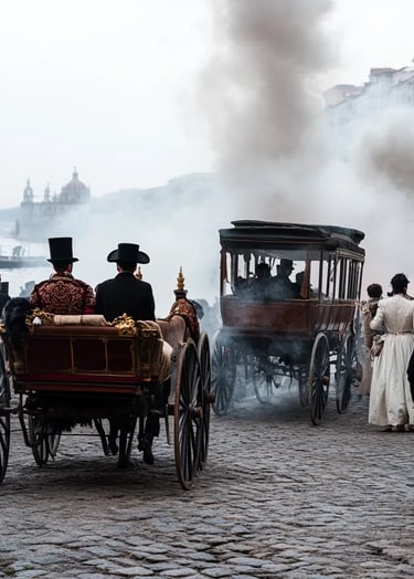 the royal family gathers on the banks of the Tagus River