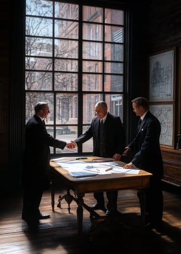 Wright brothers form aviation company, signing $1 million deal, Dayton 1909.