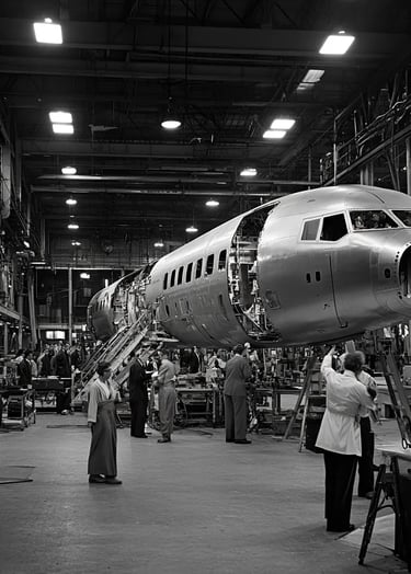 Washington on November 27, 1962, inside Boeing’s cavernous assembly hangar