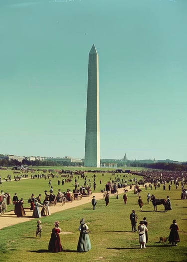 Washington Monument standing tall against a clear blue sky