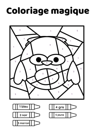 coloriage magique hibou 2